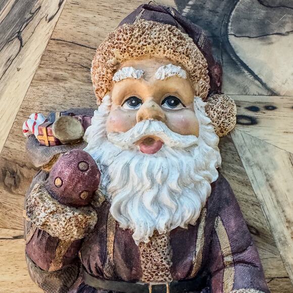 Vintage Old World Christmas Santa Claus Wall Decor, 14.5”H, Styrofoam Casting - Picture 8 of 10